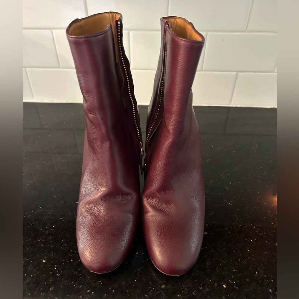 Jerome Dreyfuss Patricia Burgundy Ankle Boots size 38
